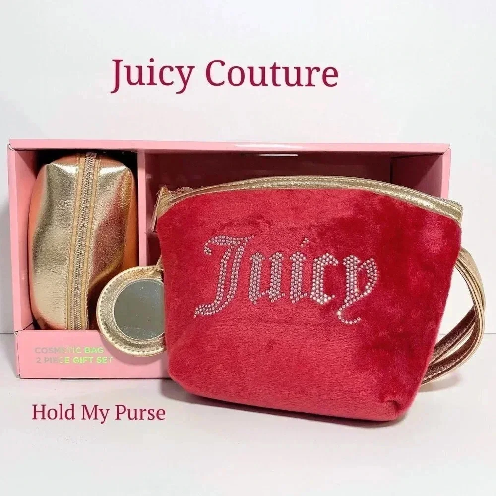 Juicy Couture Wristlet Daydreamer Cosmetic Makeup Bag Travel Gift Set